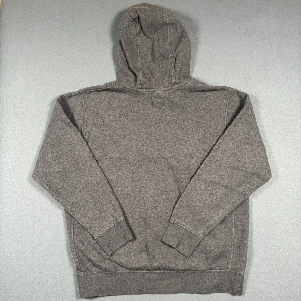 Nike Hoodie Mens Large Gray Fleece Pullover Embroidered Swoosh Logo Sportswear